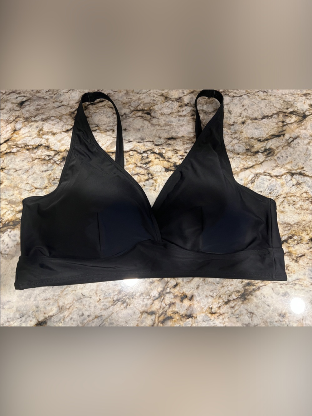 NWOT Torrid Deep Black Molded Cup Bikini Top - Size 2 (2X / 18-20)